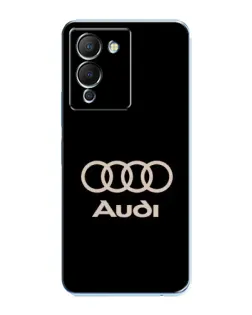 Чехол для Infinix Note 12 (G96) с картинкой «Audi — золотой логотип»