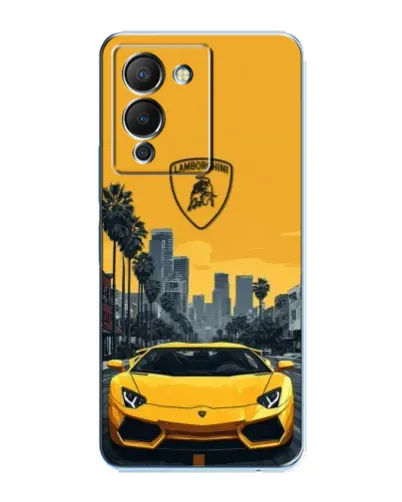 Чехол для Infinix Note 12 (G96) с картинкой «Желтый Lamborghini город»