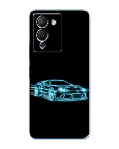 Чехол для Infinix Note 12 (G96) с картинкой «Неоновый контур Lamborghini»