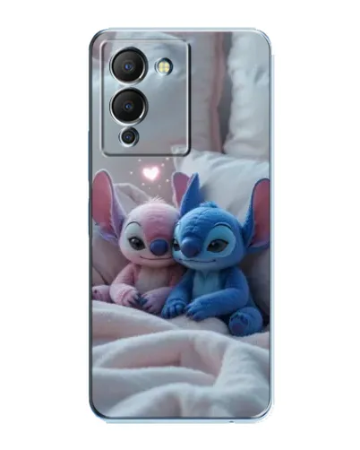 Чехол для Infinix Note 12 (G96) с картинкой «Плюшевые Стич Ангел»