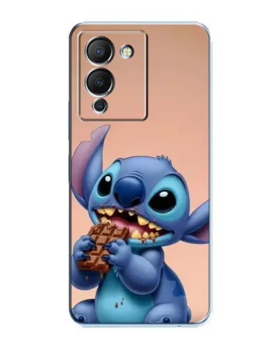 Чехол для Infinix Note 12 (G96) с картинкой «Стич ест шоколад»