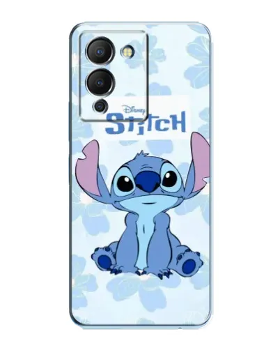 Чехол для Infinix Note 12 (G96) с картинкой «Stitch среди цветов»