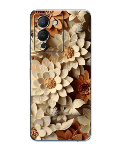 Чохол для Infinix Note 12 (G96) з картинкою «Бежевий флористичний декор»
