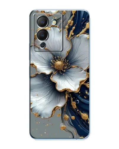 Чохол для Infinix Note 12 (G96) з картинкою «Біла квітка та золотий флюїд» Чохол для Infinix Note 12 (G96) з картинкою «Біла квітка та золотий флюїд»