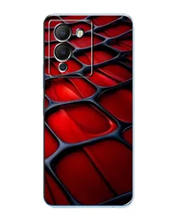 Чехол для Infinix Note 12 (G96) с картинкой «Красная глянцевая сетка»
