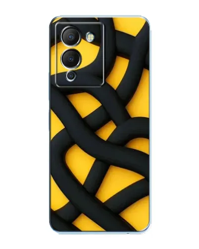 Чехол для Infinix Note 12 (G96) с картинкой «Черное желтое переплетение» Чехол для Infinix Note 12 (G96) с картинкой «Черное желтое переплетение»