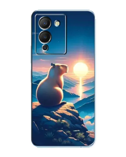 Чохол для Infinix Note 12 (G96) з картинкою «Захід сонця з капібарою»