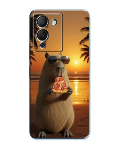 Чохол для Infinix Note 12 (G96) з картинкою «Капібара з піцою»