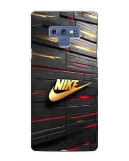 Чехол для Samsung Galaxy Note 9 с картинкой «Золотой Nike на металле»