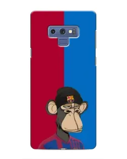 Чехол для Samsung Galaxy Note 9 с картинкой «Bored Ape — фанат Барсы»