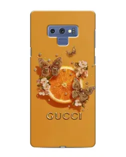 Чохол для Samsung Galaxy Note 9 з картинкою «Gucci — золоті метелики»