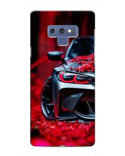 Чохол для Samsung Galaxy Note 9 з картинкою «Спортивна BMW та квіти»