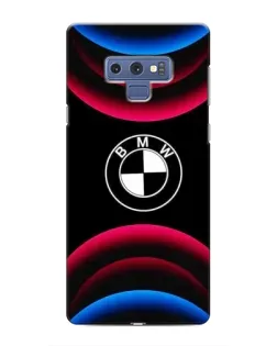 Чохол для Samsung Galaxy Note 9 з картинкою «Логотип BMW та неонові дуги»