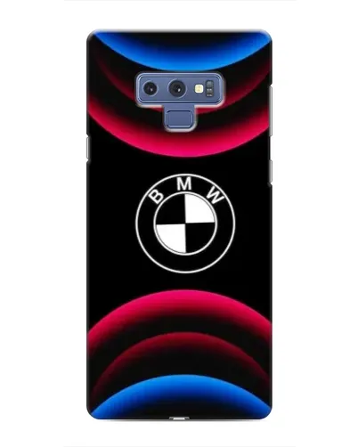 Чохол для Samsung Galaxy Note 9 з картинкою «Логотип BMW та неонові дуги»