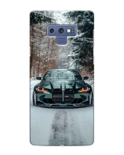 Чохол для Samsung Galaxy Note 9 з картинкою «BMW у зимовому лісі»