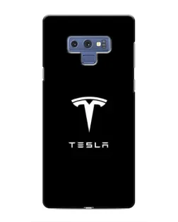 Чохол для Samsung Galaxy Note 9 з картинкою «Tesla White Logo»