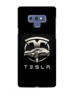 Чохол для Samsung Galaxy Note 9 з картинкою «Tesla — срібне авто»