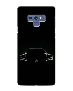 Чохол для Samsung Galaxy Note 9 з картинкою «Mercedes — силует авто»