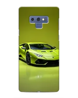 Чехол для Samsung Galaxy Note 9 с картинкой «Салатовый Lamborghini Huracan»