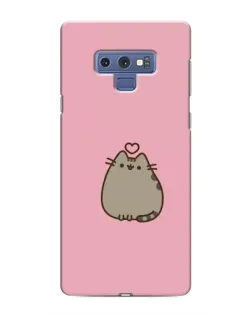 Чехол для Samsung Galaxy Note 9 с картинкой «Pusheen сердце»