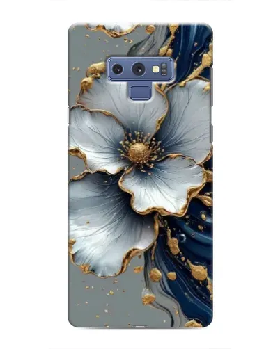 Чехол для Samsung Galaxy Note 9 с картинкой «Белый цветок и золотой флюид» Чехол для Samsung Galaxy Note 9 с картинкой «Белый цветок и золотой флюид»