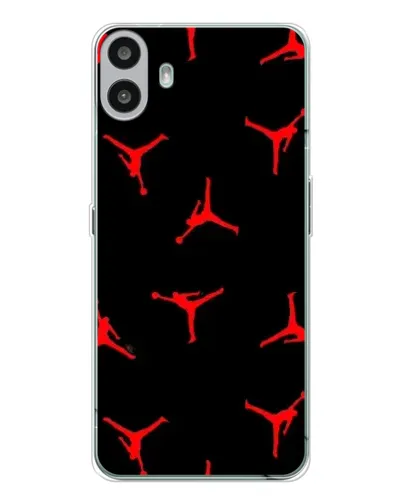 Чехол для Nothing CMF Phone 1 с картинкой «Jordan Red Pattern»