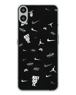 Чехол для Nothing CMF Phone 1 с картинкой «Nike Black Pattern» Чехол для Nothing CMF Phone 1 с картинкой «Nike Black Pattern»