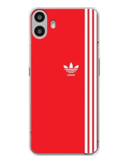 Чехол для Nothing CMF Phone 1 с картинкой «Красный минимализм Adidas»