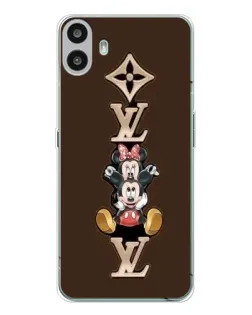 Чехол для Nothing CMF Phone 1 с картинкой «LV и Микки Маус»