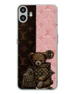 Чехол для Nothing CMF Phone 1 с картинкой «Мишка в стиле LV»