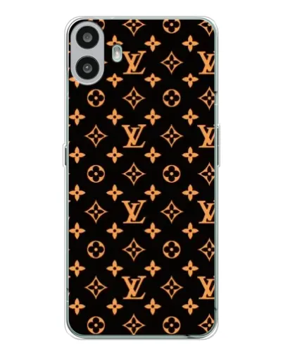 Чехол для Nothing CMF Phone 1 с картинкой «Золотая монограмма LV»