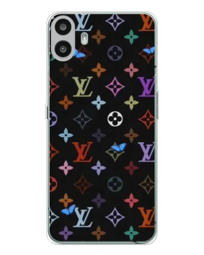 Чехол для Nothing CMF Phone 1 с картинкой «Цветная монограмма LV»