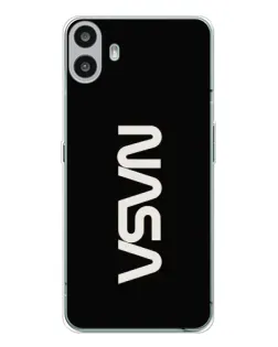 Чехол для Nothing CMF Phone 1 с картинкой «NASA — вертикальный логотип»