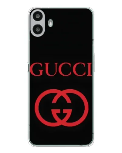 Чехол для Nothing CMF Phone 1 с картинкой «Gucci — красный логотип»