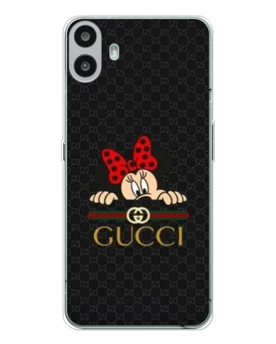 Чехол для Nothing CMF Phone 1 с картинкой «Минни Маус Gucci — черный»