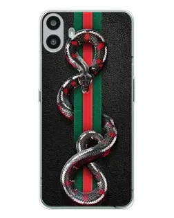 Чехол для Nothing CMF Phone 1 с картинкой «Gucci — змея на полосе» Чехол для Nothing CMF Phone 1 с картинкой «Gucci — змея на полосе»