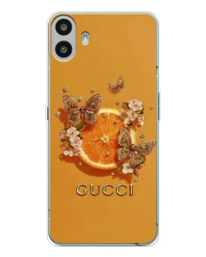 Чехол для Nothing CMF Phone 1 с картинкой «Gucci — золотые бабочки» Чехол для Nothing CMF Phone 1 с картинкой «Gucci — золотые бабочки»