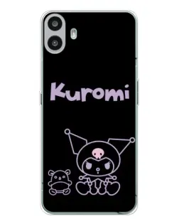 Чохол для Nothing CMF Phone 1 з картинкою «Kuromi — чорний мінімалізм»