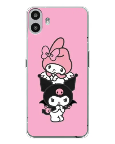 Чехол для Nothing CMF Phone 1 с картинкой «My Melody и Kuromi» Чехол для Nothing CMF Phone 1 с картинкой «My Melody и Kuromi»