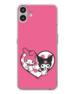 Чехол для Nothing CMF Phone 1 с картинкой «Kuromi и My Melody»