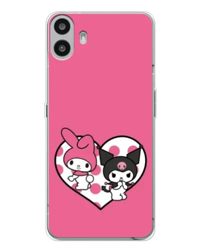 Чехол для Nothing CMF Phone 1 с картинкой «Kuromi и My Melody» Чехол для Nothing CMF Phone 1 с картинкой «Kuromi и My Melody»