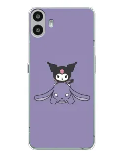 Чехол для Nothing CMF Phone 1 с картинкой «Kuromi на лиловом фоне»