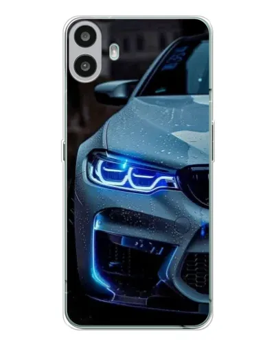 Чехол для Nothing CMF Phone 1 с картинкой «Взгляд BMW с синими фарами» Чехол для Nothing CMF Phone 1 с картинкой «Взгляд BMW с синими фарами»