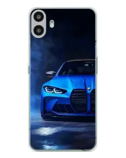 Чехол для Nothing CMF Phone 1 с картинкой «Голубая BMW M4» Чехол для Nothing CMF Phone 1 с картинкой «Голубая BMW M4»