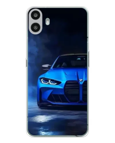 Чехол для Nothing CMF Phone 1 с картинкой «Голубая BMW M4» Чехол для Nothing CMF Phone 1 с картинкой «Голубая BMW M4»