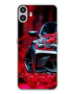 Чехол для Nothing CMF Phone 1 с картинкой «Спортивная BMW и цветы» Чехол для Nothing CMF Phone 1 с картинкой «Спортивная BMW и цветы»