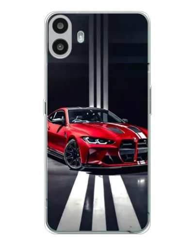 Чехол для Nothing CMF Phone 1 с картинкой «Красная BMW на дороге» Чехол для Nothing CMF Phone 1 с картинкой «Красная BMW на дороге»