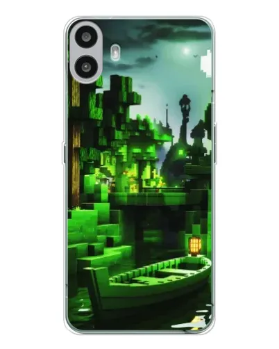 Чехол для Nothing CMF Phone 1 с картинкой «Minecraft лесной пейзаж»