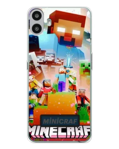 Чехол для Nothing CMF Phone 1 с картинкой «Minecraft герои игры»