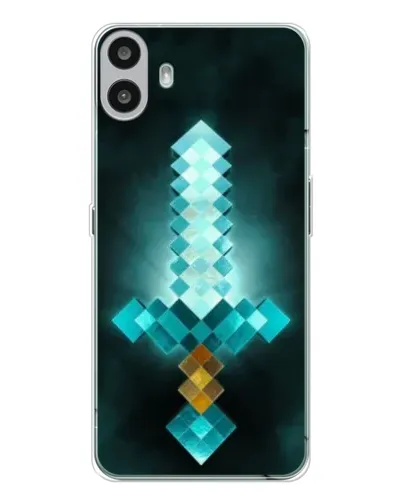 Чехол для Nothing CMF Phone 1 с картинкой «Алмазный меч неон»